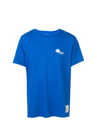 T-shirt girocollo stampata blu di Oyster Holdings