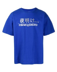 T-shirt girocollo stampata blu di PACCBET
