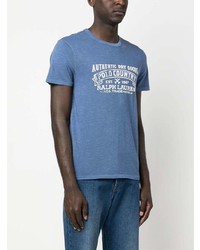 T-shirt girocollo stampata blu di Polo Ralph Lauren