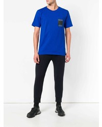 T-shirt girocollo stampata blu di Calvin Klein Jeans