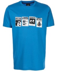T-shirt girocollo stampata blu di PS Paul Smith