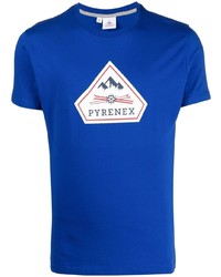T-shirt girocollo stampata blu di Pyrenex