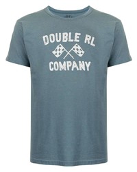 T-shirt girocollo stampata blu di Ralph Lauren Purple Label