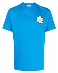 T-shirt girocollo stampata blu di Sandro