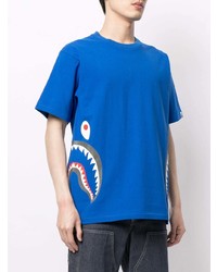 T-shirt girocollo stampata blu di A Bathing Ape