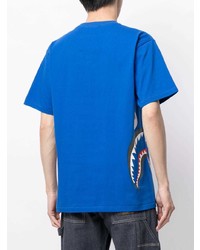 T-shirt girocollo stampata blu di A Bathing Ape