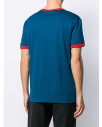 T-shirt girocollo stampata blu di Dolce & Gabbana