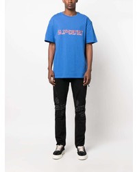 T-shirt girocollo stampata blu di Ksubi