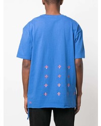 T-shirt girocollo stampata blu di Ksubi