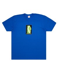T-shirt girocollo stampata blu di Supreme