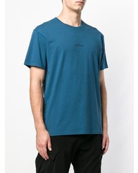 T-shirt girocollo stampata blu di Stone Island