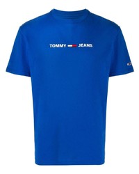 T-shirt girocollo stampata blu di Tommy Jeans