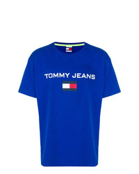 T-shirt girocollo stampata blu di Tommy Jeans