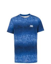 T-shirt girocollo stampata blu di Track & Field