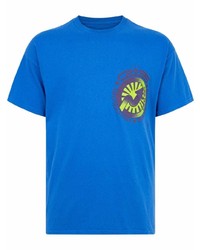 T-shirt girocollo stampata blu di Travis Scott