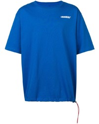 T-shirt girocollo stampata blu di Unravel Project