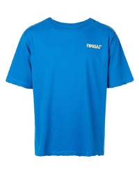 T-shirt girocollo stampata blu di Unravel Project