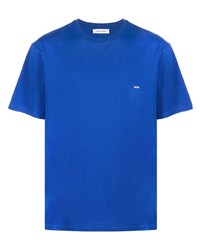 T-shirt girocollo stampata blu di Wood Wood