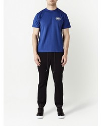 T-shirt girocollo stampata blu di Sacai