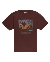 T-shirt girocollo stampata bordeaux di Carhartt WIP