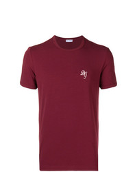 T-shirt girocollo stampata bordeaux di Dolce & Gabbana Underwear