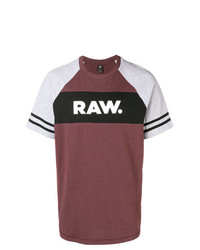 T-shirt girocollo stampata bordeaux di G-Star Raw Research