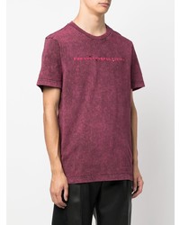 T-shirt girocollo stampata bordeaux di Diesel