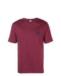 T-shirt girocollo stampata bordeaux di Loewe
