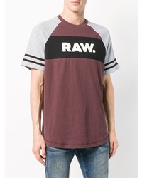 T-shirt girocollo stampata bordeaux di G-Star Raw Research