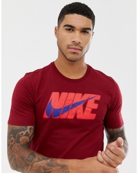 T-shirt girocollo stampata bordeaux di Nike