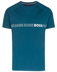 T-shirt girocollo stampata foglia di tè di BOSS