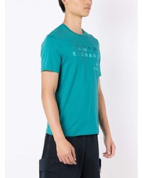 T-shirt girocollo stampata foglia di tè di Armani Exchange