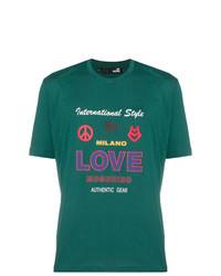 T-shirt girocollo stampata foglia di tè di Love Moschino
