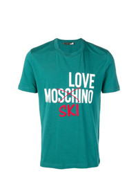 T-shirt girocollo stampata foglia di tè di Love Moschino