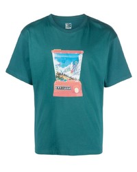 T-shirt girocollo stampata foglia di tè di PACCBET