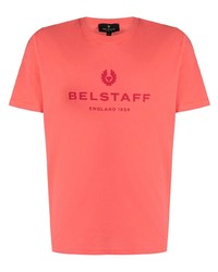 T-shirt girocollo stampata fucsia di Belstaff