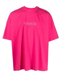 T-shirt girocollo stampata fucsia di Bonsai