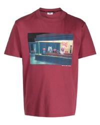 T-shirt girocollo stampata fucsia di Gcds