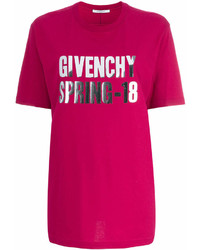 T-shirt girocollo stampata fucsia di Givenchy