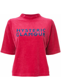 T-shirt girocollo stampata fucsia di Hysteric Glamour