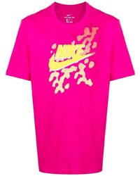 T-shirt girocollo stampata fucsia di Nike