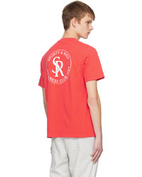 T-shirt girocollo stampata fucsia di Sporty & Rich