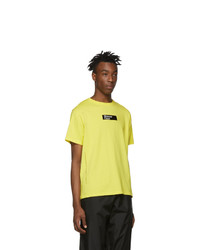T-shirt girocollo stampata gialla di Moncler Genius