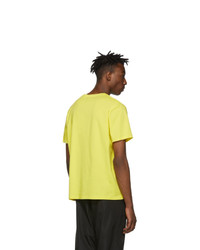 T-shirt girocollo stampata gialla di Moncler Genius