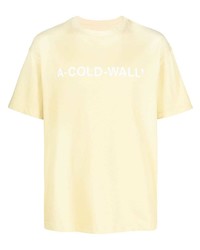 T-shirt girocollo stampata gialla di A-Cold-Wall*