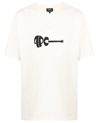 T-shirt girocollo stampata gialla di A.P.C.