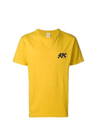 T-shirt girocollo stampata gialla di A.P.C.