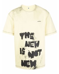 T-shirt girocollo stampata gialla di Ader Error
