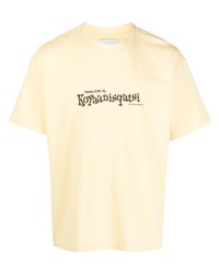 T-shirt girocollo stampata gialla di Bonsai