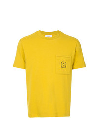 T-shirt girocollo stampata gialla di Cerruti 1881